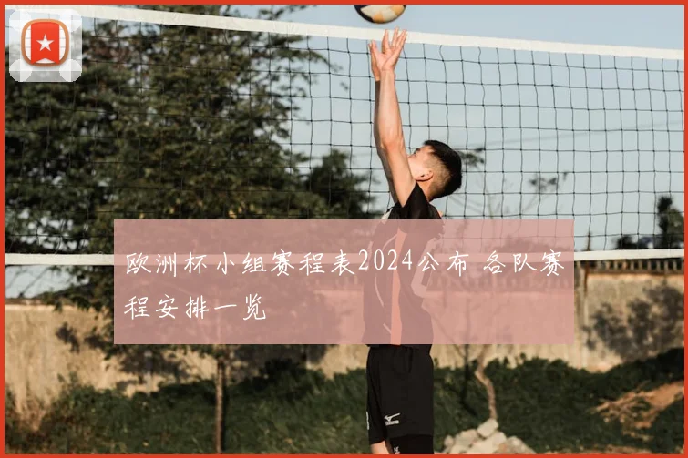 欧洲杯小组赛程表2024公布 各队赛程安排一览