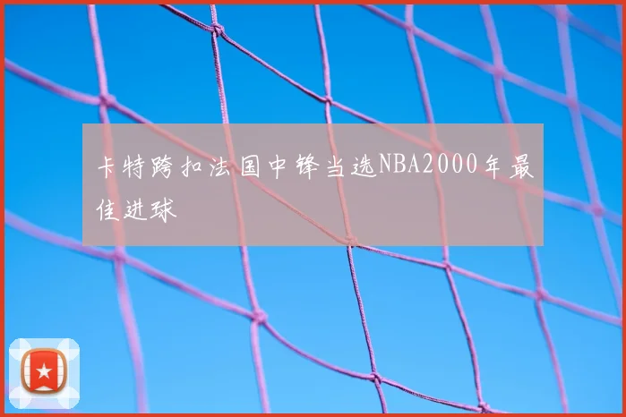 卡特跨扣法国中锋当选NBA2000年最佳进球