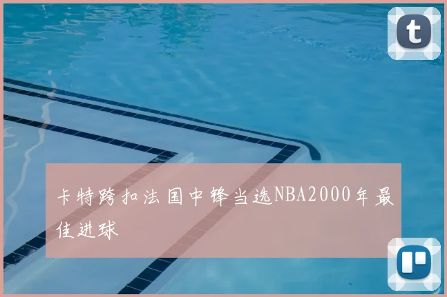 卡特跨扣法国中锋当选NBA2000年最佳进球